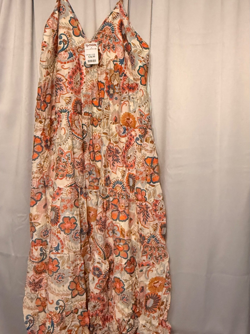 Boho Floral Tiered Maxi Dress